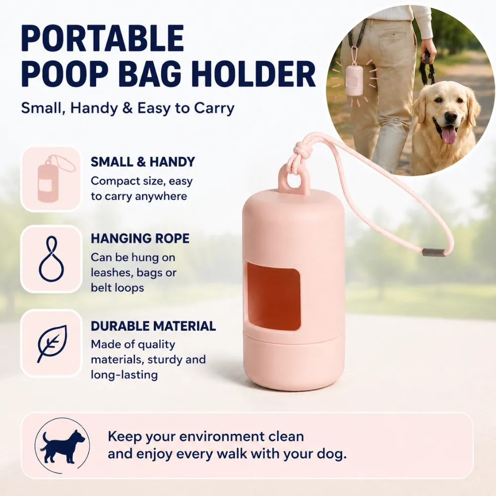 Dog Waste Bag Dispenser, 5 Colors Assorted, 48 pcsCarton