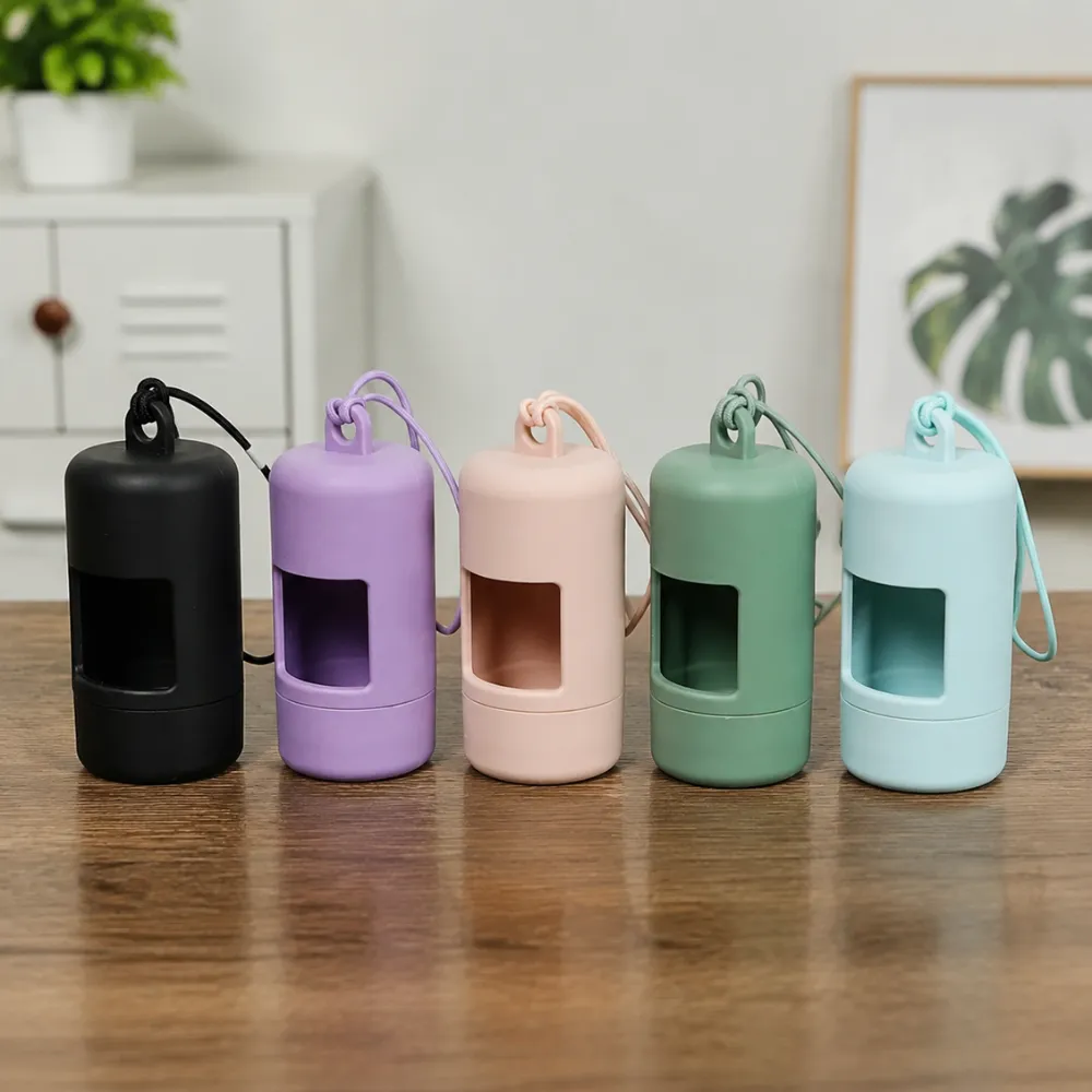 Dog Waste Bag Dispenser, 5 Colors Assorted, 48 pcsCarton