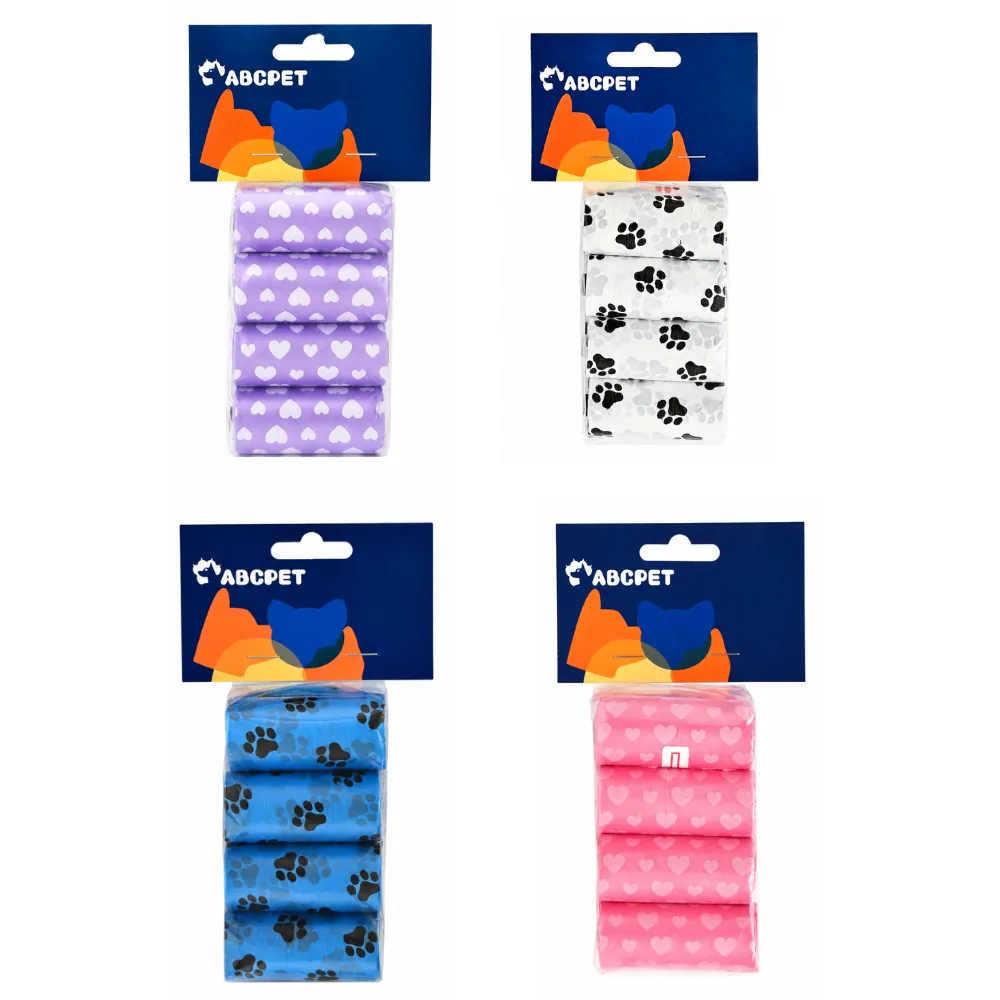 Dog Waste Bags 8 Roll Pack, 4 Colors Assorted, 27 PacksCarto