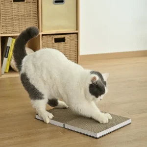 Foldable Thick Durable Book-Style Cat ScratcheBook-Shaped Cat Scratcher – Corrugated Cardboard Cat Scratch Pad, 24 PcsCarton