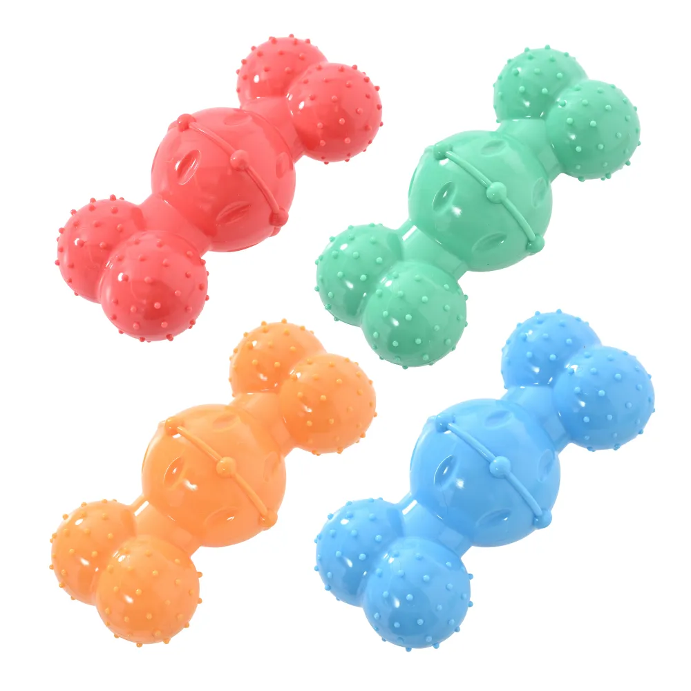 Four-Color Mixed Set Teeth Cleaning Bone Style TPR Dog Toy1_TPR Bone Dog Chew Toy, 4 Colors Assorted, 24pcsCarton