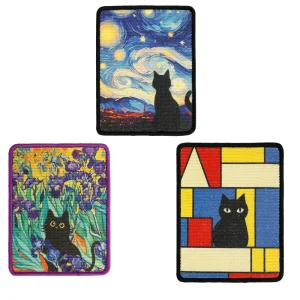 Oil Painting Cat Scratcher Board for Indoor Cats, 3 Colos Assorted, 32pcsCarton