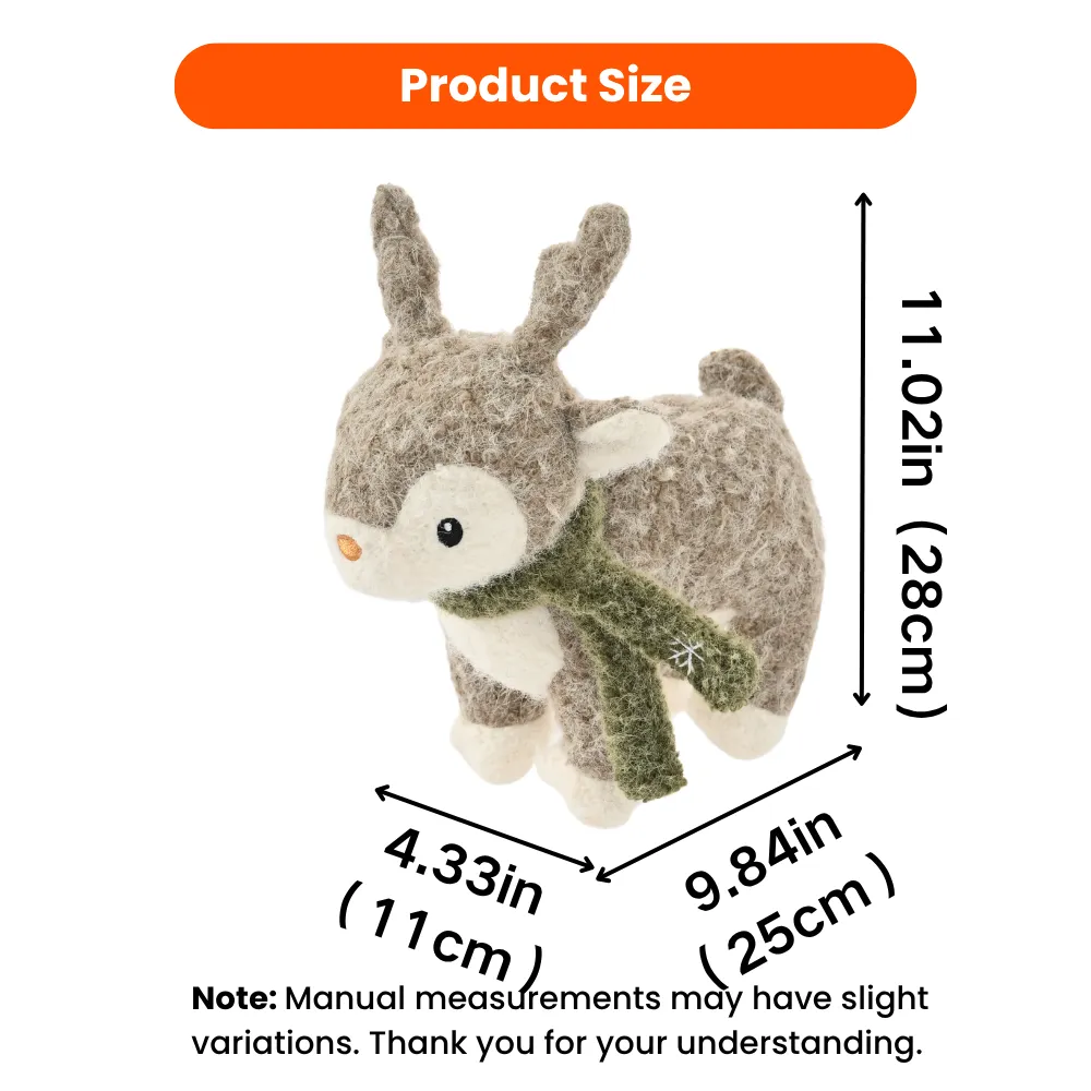 Plush Deer Dog Toy, 14 pcsCarton