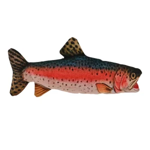 Realistic Durable Squeaky Rainbow Trout Rainbow Trout Plush Dog Toy, 24 pcsCarton