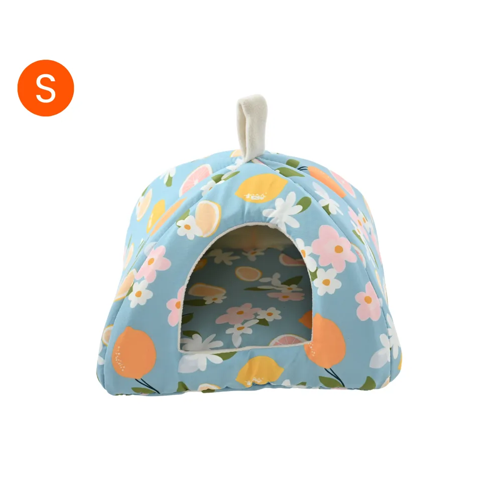 S Size Spring-Summer Series Cozy Triangular Small Pet Cave BedS Size Rabbit Cave Bed – Enclosed Small Pet Hideaway, 8 PcsCarton