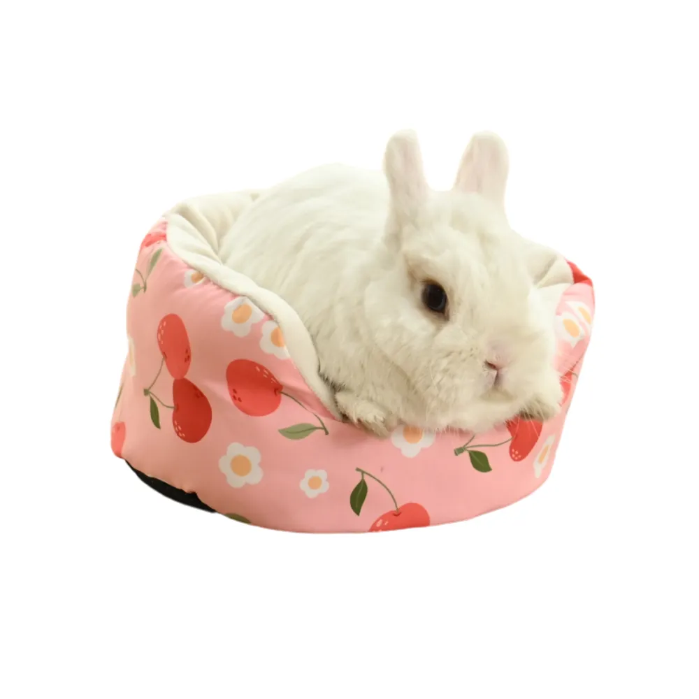 Spring-Summer Series Small Pet Bed withTwo-Tone Round Rabbit Bed – Soft Cozy Small Pet Nest, 12 PcsCarton