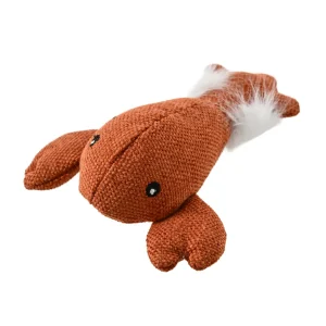 Summer Marine Life Series Squeaky Lobster Style Plush Dog Toy1Lobster Plush Dog Toy – Red Ocean Animal Squeaky Play Toy, 48 PcsCarton