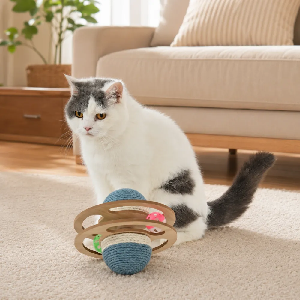 Wooden Cat Exercise Wheel for Indoor Cats, 16 pcsCarton