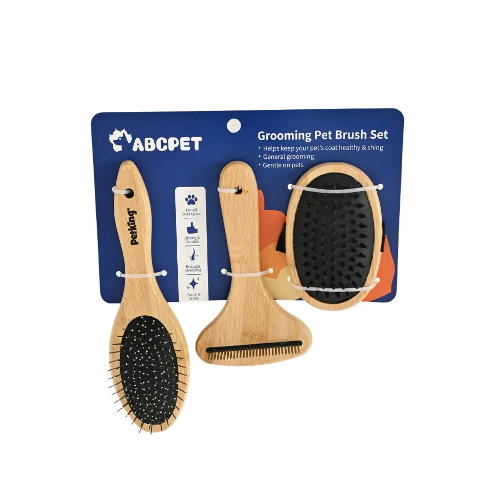 Wooden Pet Grooming Brush Set, SetsCarton