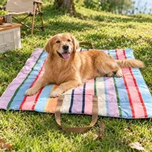 2_Portable Foldable Dog Mat for Travel and Home, 12pcsCarton
