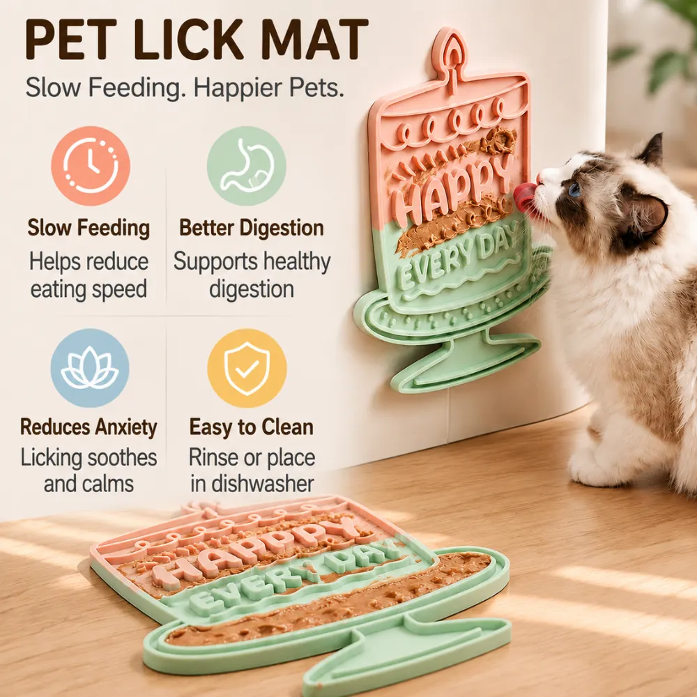Birthday Lick Mat for Dogs and Cats, 2 Colors Assorted, 22pcsCar