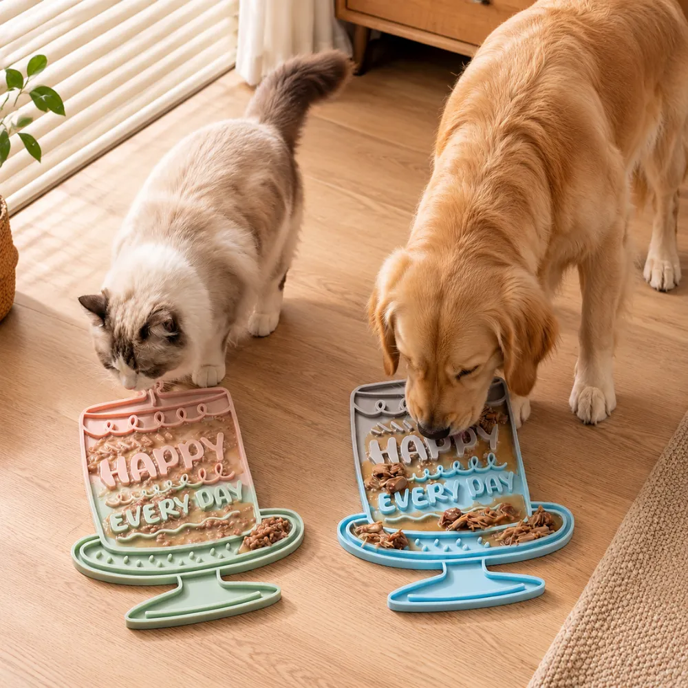 Birthday Lick Mat for Dogs and Cats, 2 Colors Assorted, 22pcsCarto