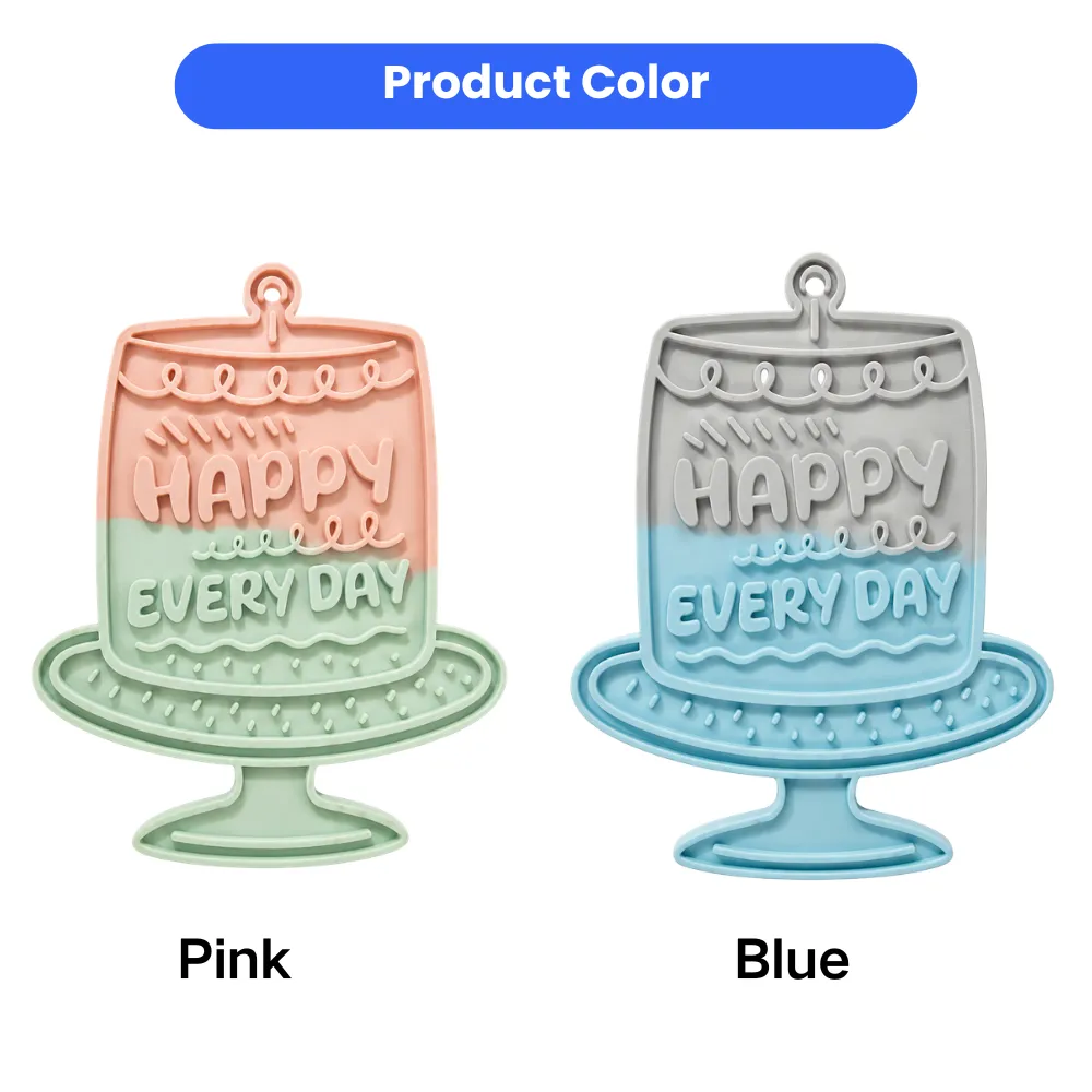 Birthday Lick Mat for Dogs and Cats, 2 Colors Assorted, 22pcsCarton