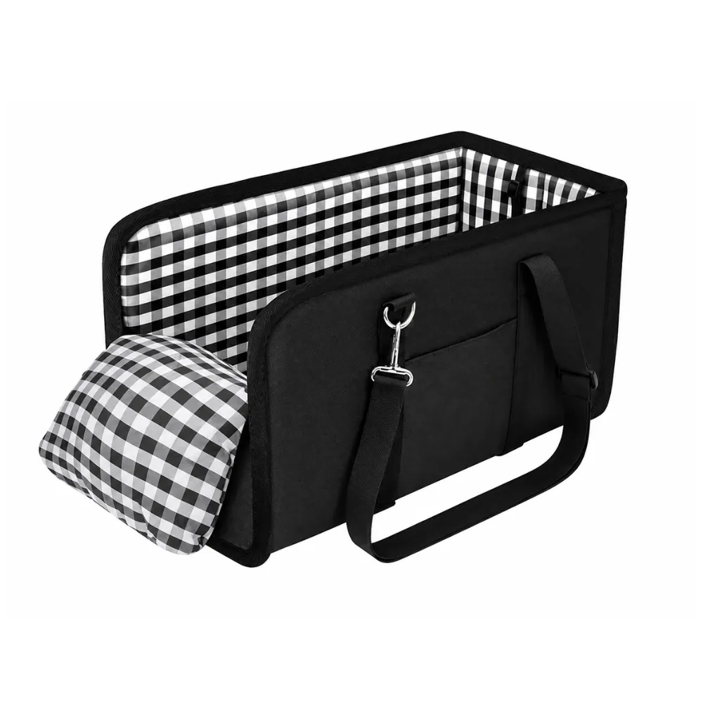 Car Center Console Dog Carrier Bag, Black, 5pcsCarton