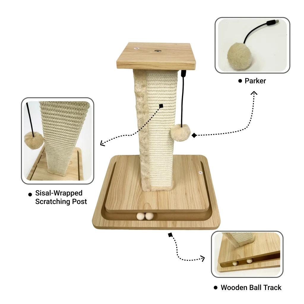 Cat Scratching Post for Indoor Cats, 4pcsCarton