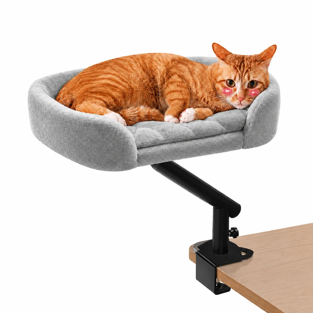 Desktop Cat Perch Platform, Gray, 4pcsCarton