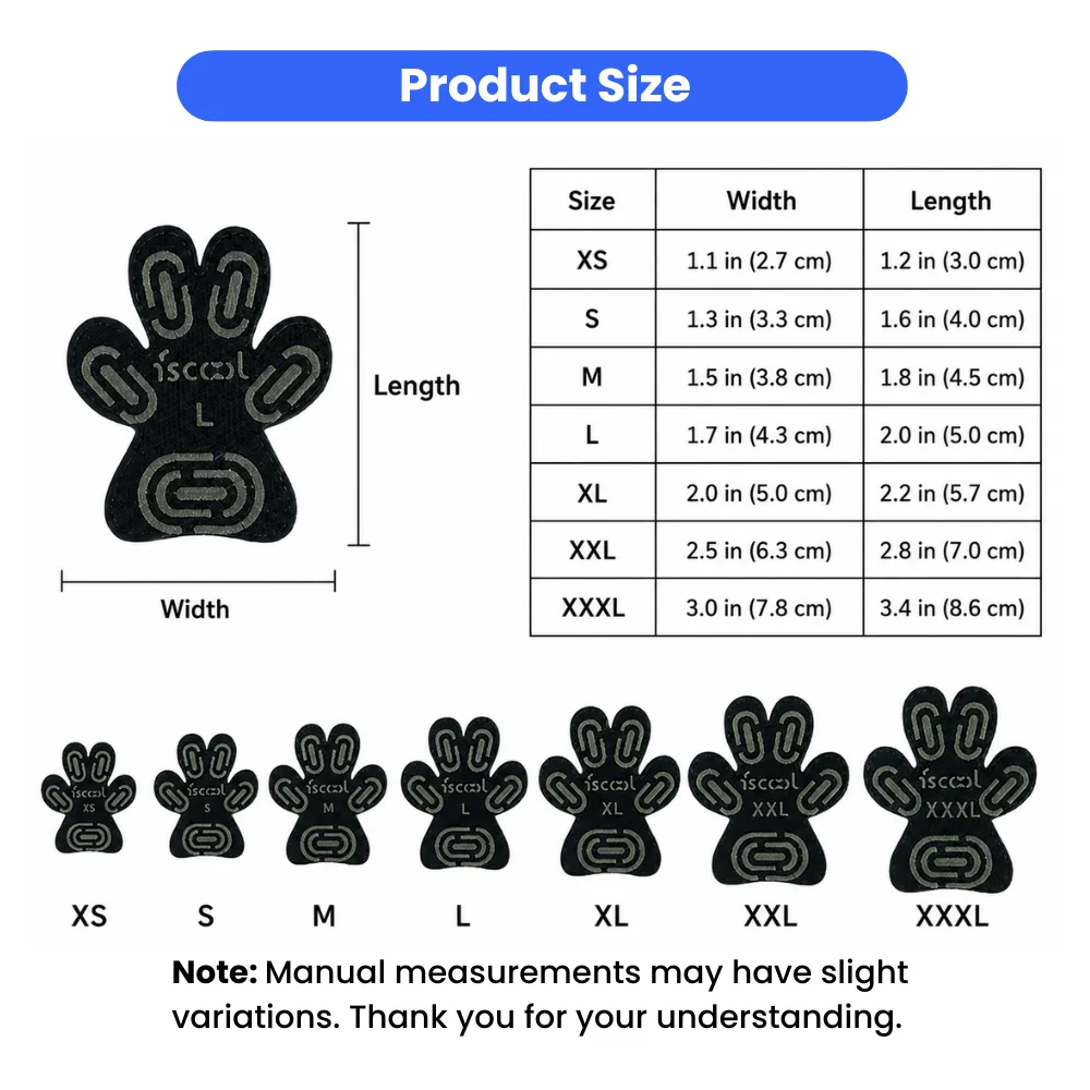 Dog Paw Protector Pads for Hot and Cold Surfaces, Size L, 3 Colors Assorted, 70pcsCart