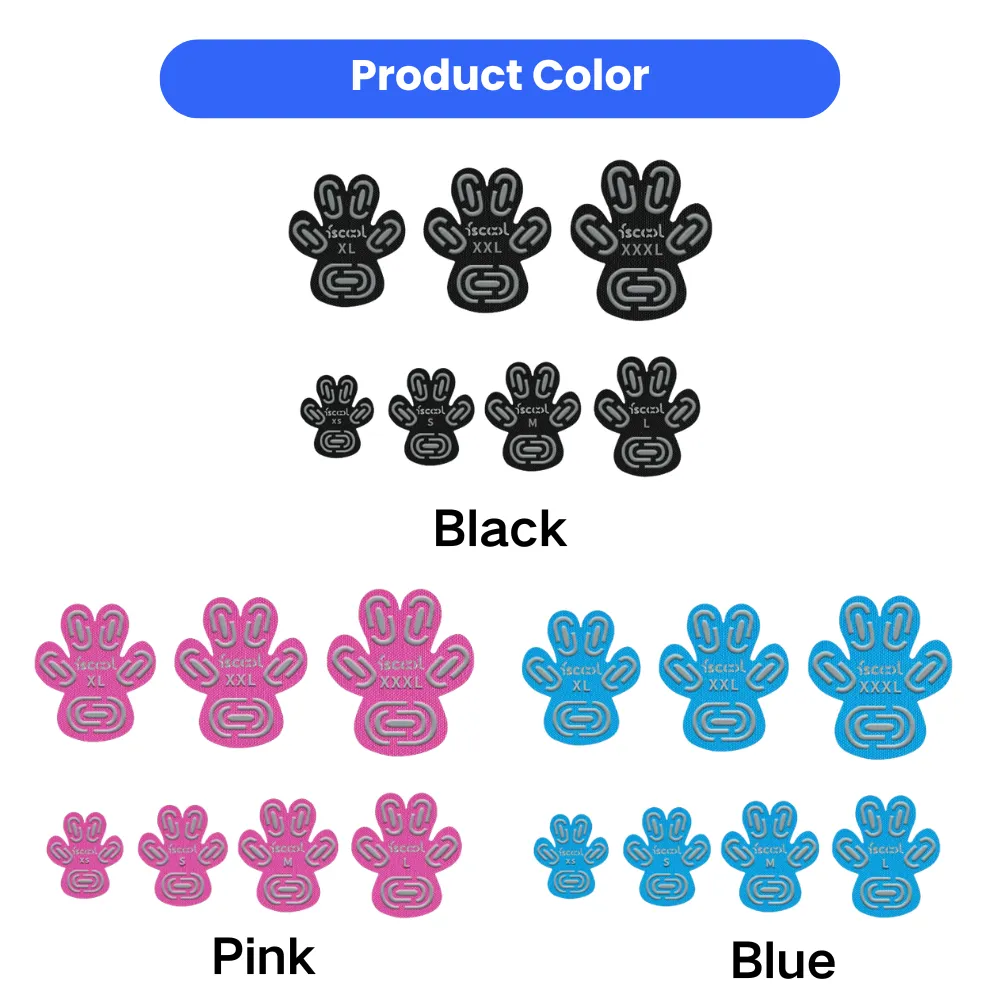 Dog Paw Protector Pads for Hot and Cold Surfaces, Size L, 3 Colors Assorted, 70pcsCarton