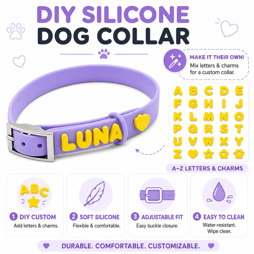 Silicone Dog Collar for Small Dogs, Size S, 3 Colors Assorted, 60pcsCarton