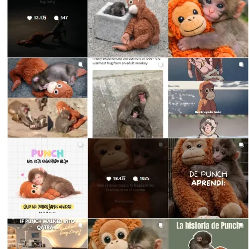 Punch monkey plush toy